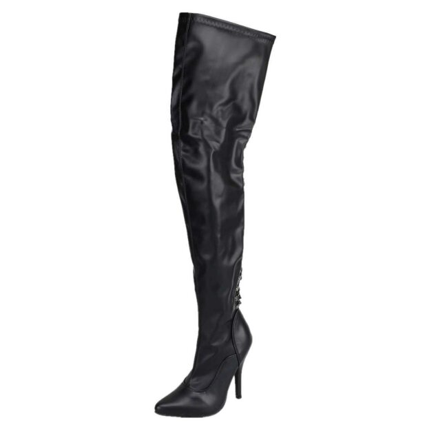 Erogance S3063 Stretch PU Schwarz - Größe 36 - 46