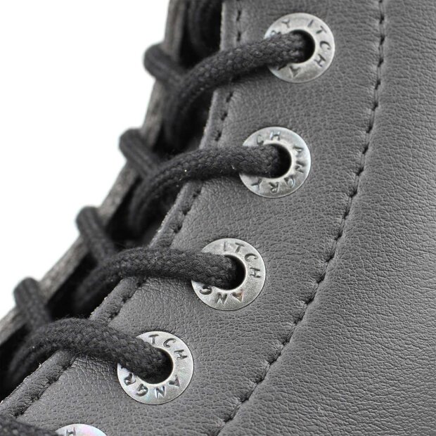 Angry Itch 08-Loch Vegane PU Stiefel Schwarz Größe 36 - 48