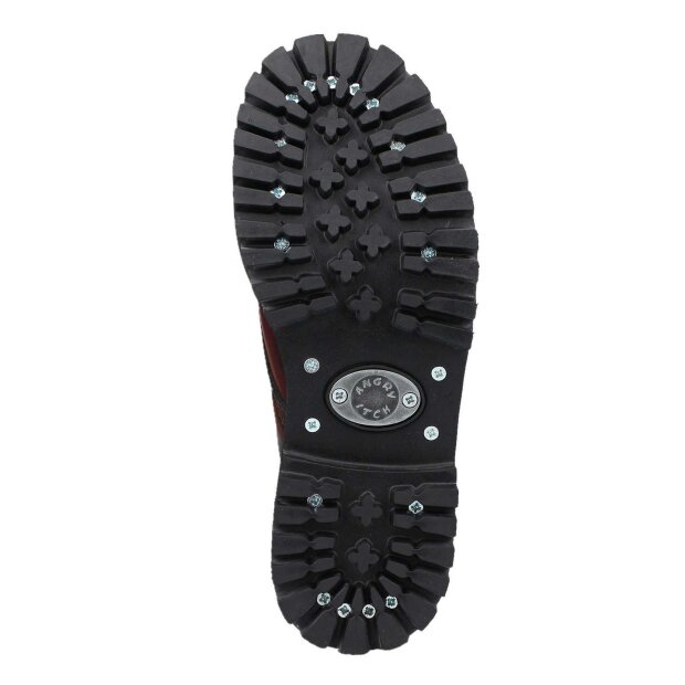 Angry Itch 08-Loch Leder Stiefel Burgundy Rub-Off Größe 36 - 48