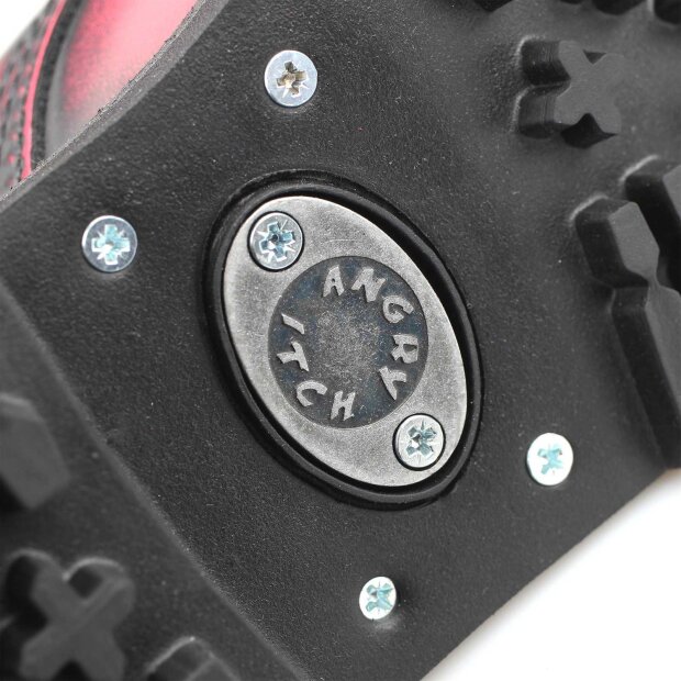 Angry Itch 08-Loch Leder Stiefel Pink Rub-Off Größe 36 - 48