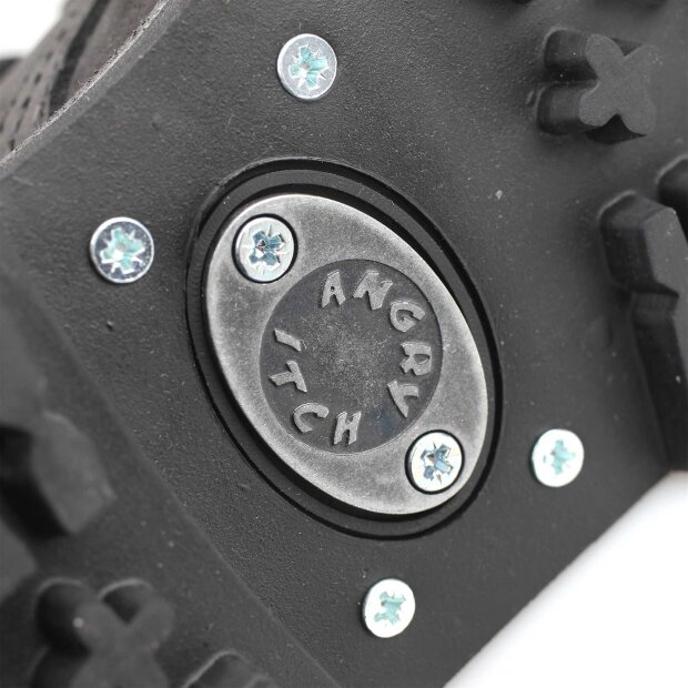 Angry Itch 08-Loch Leder Stiefel Vintage Schwarz Größe 36 - 48