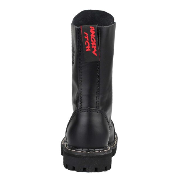 Angry Itch 10-Loch Leder Stiefel Schwarz Größe 36 - 48