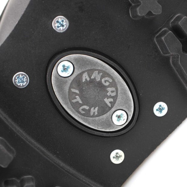 Angry Itch 14-Loch Front-Plate Leder Stiefel Schwarz Größe 36 - 48