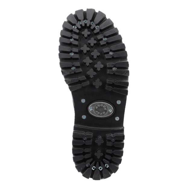 Angry Itch 14-Loch Front-Plate Leder Stiefel Schwarz Größe 36 - 48
