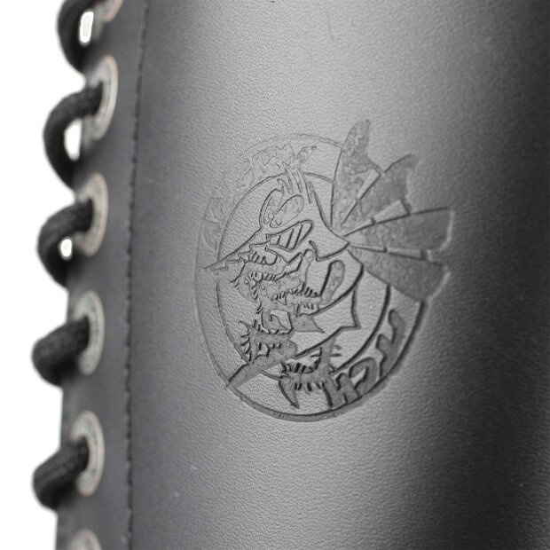 Angry Itch 14-Loch Leder Stiefel Schwarz Größe 36 - 48