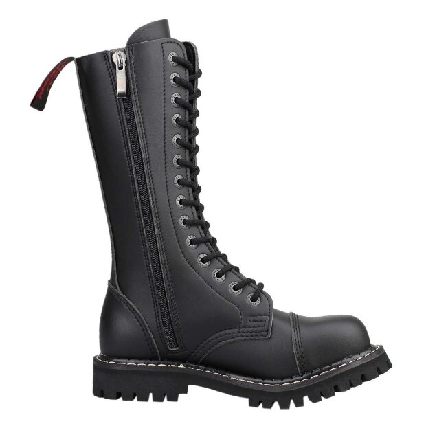 Angry Itch 14-Loch Vegane PU Stiefel Schwarz Größe 36 - 48