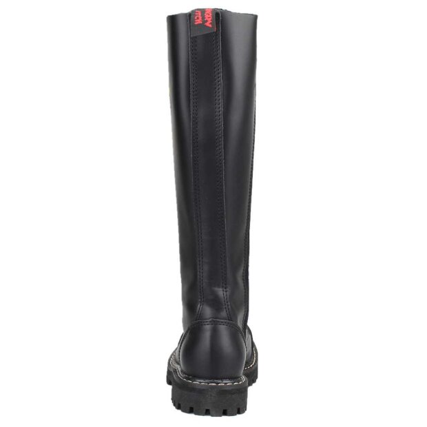 Angry Itch 20-Loch Leder Stiefel Schwarz Größe 36 - 48