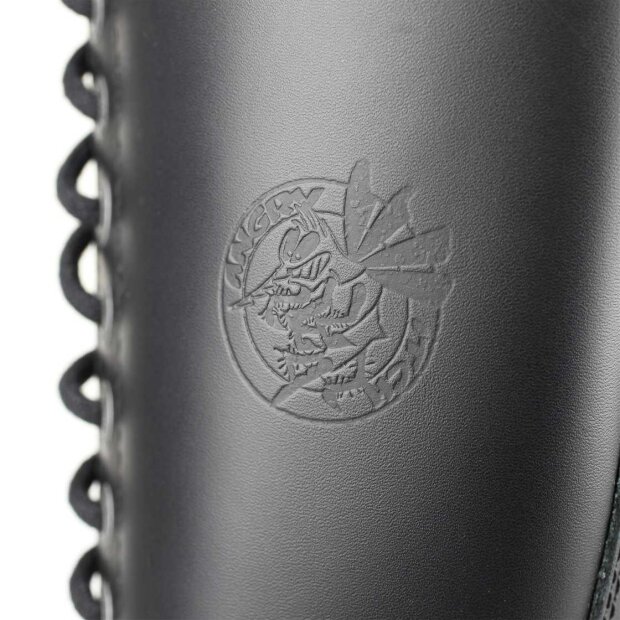 Angry Itch 20-Loch Leder Stiefel Schwarz Größe 36 - 48