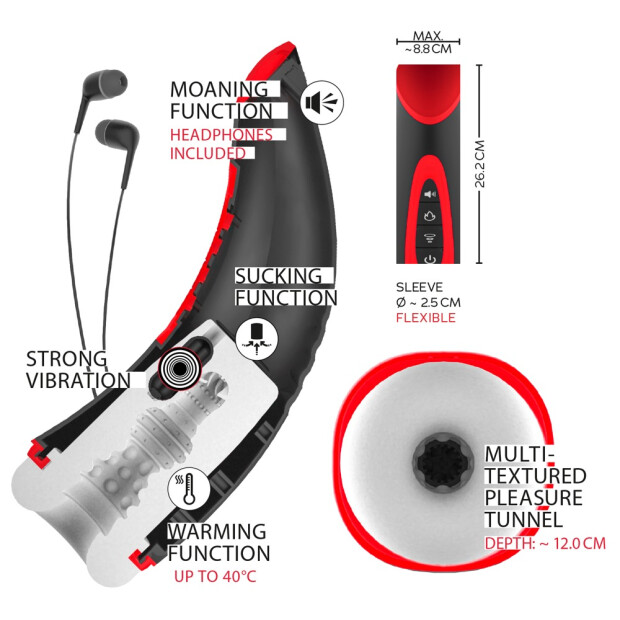 You2Toys WYNE Masturbator 03 Blowjob-Maschine Schwarz