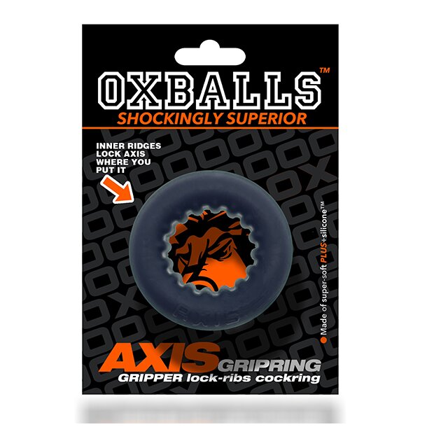 Oxballs Axis Rib Griphold Cockring Penisring Schwarz