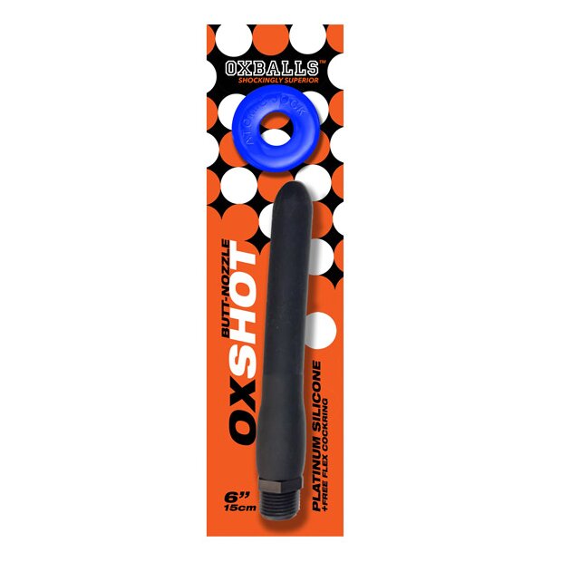 Oxballs Oxshot Butt-Nozzle Flex Cockring Penisring Schwarz Blau ⌀ 4,4 cm