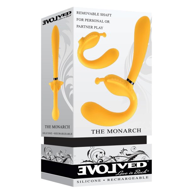 Evolved The Monarch Paarvibrator Gelb 22,9 cm ⌀ 3,5 cm