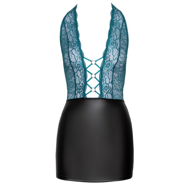 Minikleid petrol/schwarz M