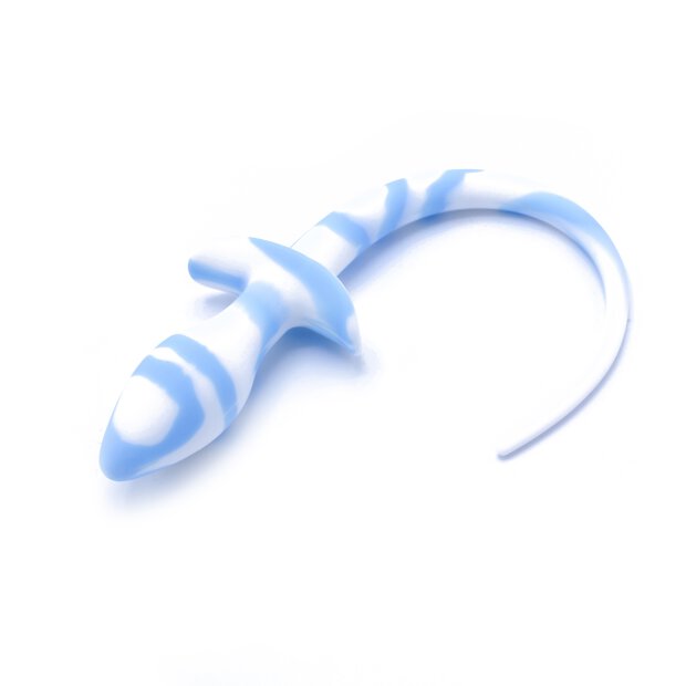 Anal Plug Dog Tail White/Blue 3,2 cm