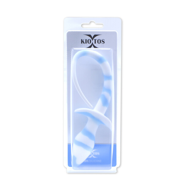Anal Plug Dog Tail White/Blue 3,2 cm