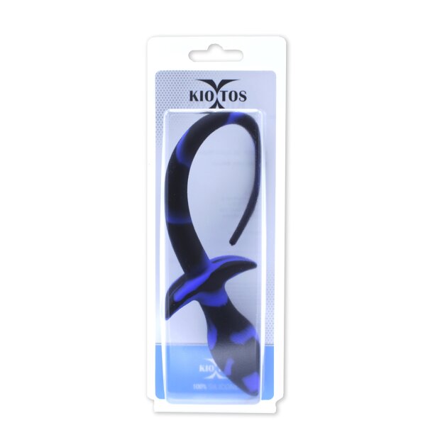 Anal Plug Dog Tail Black/Blue 3,2 cm