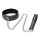 Collar Black/Silver Reptile with Leash