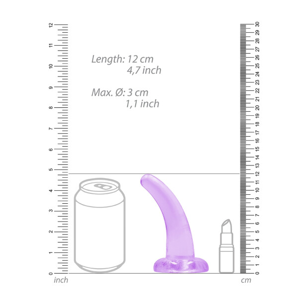 RealRock Non Realistic Dildo Spezialdildo Lila 11,5 cm
