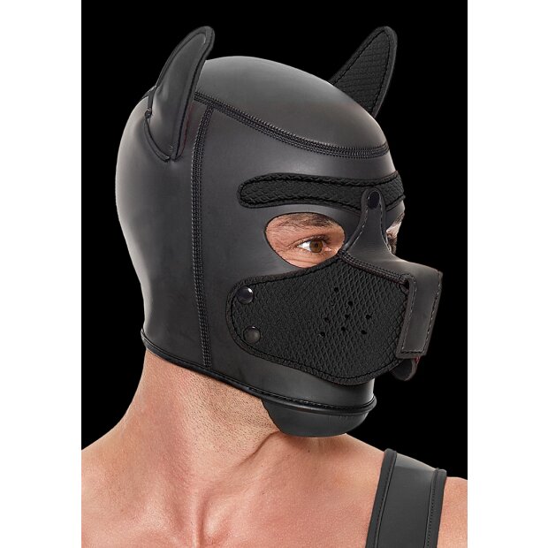 Shots Ouch! neoprene dog mask black