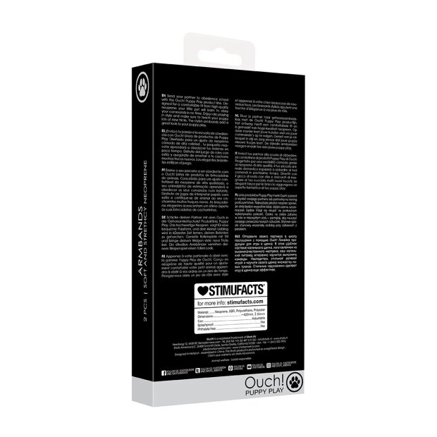 Shots Ouch! neoprene wristbands black