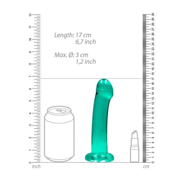 RealRock Non Realistic Dildo Transparent 17 cm