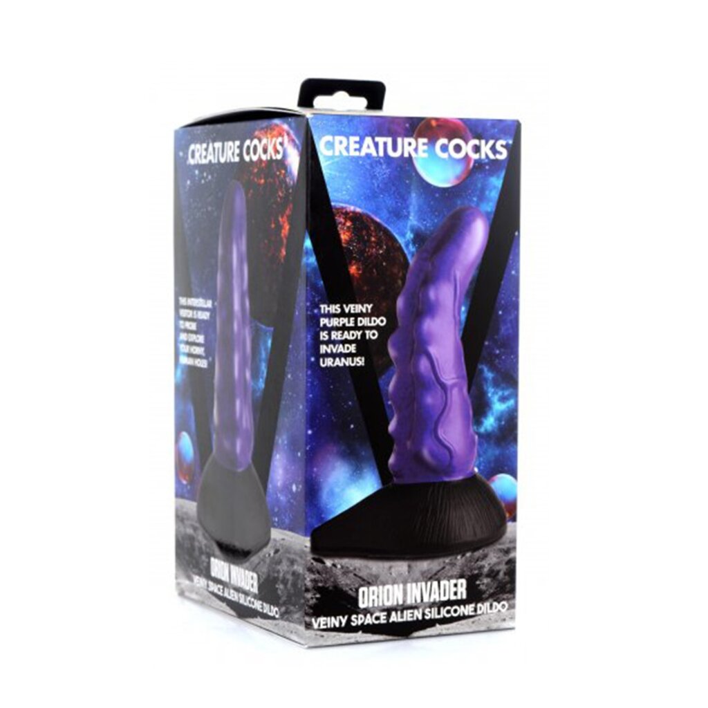 orion analdildo XR Brands Orion Invader Veiny Space Alien Silicone Dildo Lila 18,4 cm,  52,95 €