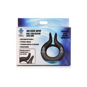 XR Brands Cock Viper Dual Stimulation Cockring black