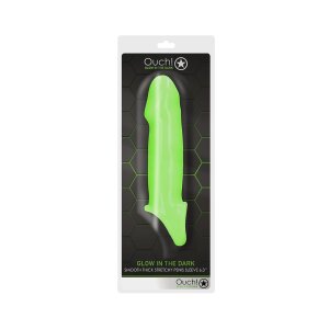 Smooth Thick Stretchy Penis Sleeve - Glow in the Dark