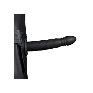 Shots Ouch! Twisted Hollow Strap-On Schwarz 20 cm ⌀ 4 cm