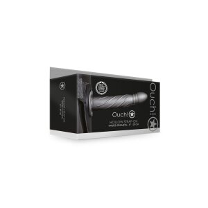 Shots Ouch ! Twisted Hollow Strap-On gris 20 cm