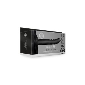 Shots - Ouch! Strukturierter gebogener hohler Strap-On...