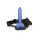 Shots Ouch! Ribbed hollow strap-on with testicles blue 21 cm