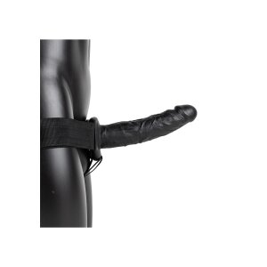 RealRock Hollow Strap-On without Balls Schwarz 20,5 cm