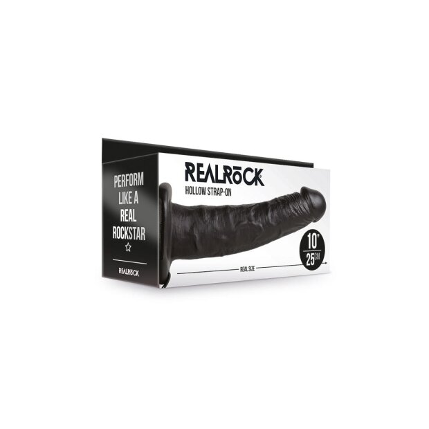 RealRock Hollow Strap-on without Balls Strap-On Schwarz 24,5 cm