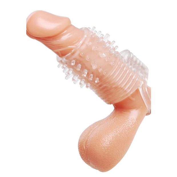 Size Matters Vibrating Textured Erection Sleeve Penishülle Transparent