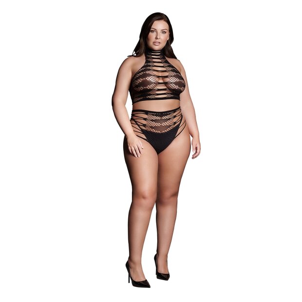 Carpo XLVI Two Piece with Turtleneck, Crop Top and Pantie