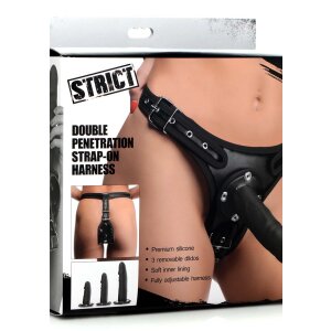 XR Brands Strict Harness with Double Penetration Strap-On...