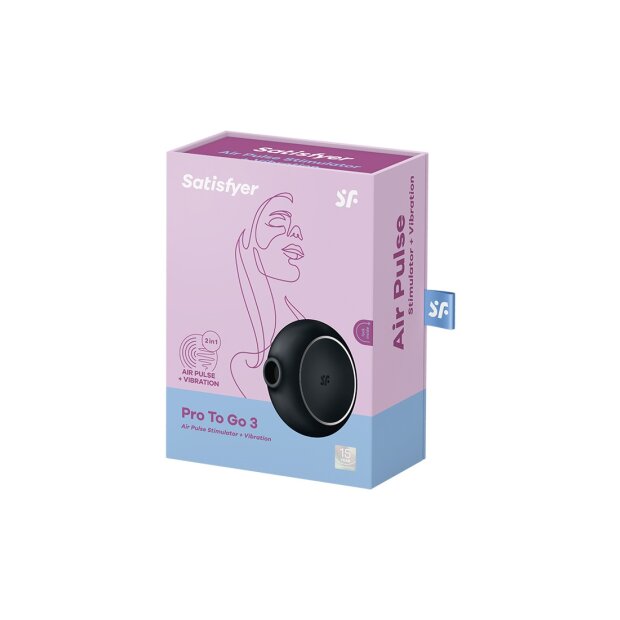 Satisfyer Pro To Go 3 Vibrator Schwarz 8 cm