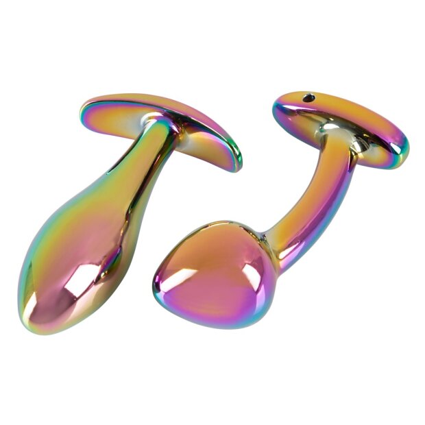 Anos Metal Butt Plug Set Rainbow