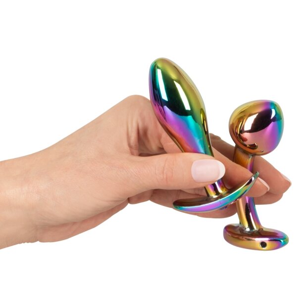Anos Metal Butt Plug Set Rainbow