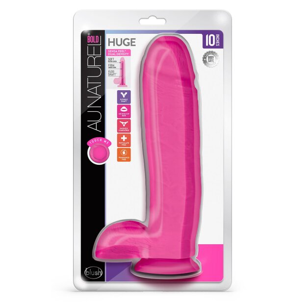 Au Naturel Bold Huge 10" Dildo Pink - 26,6 cm