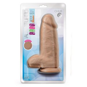 Au Naturel Chub 10" Dildo Mocha - 25,4 cm