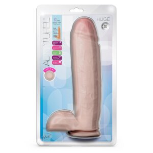 Au Naturel Huge 10&quot; Dildo Vanilla - 26,6 cm