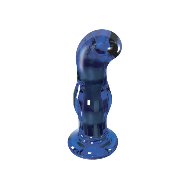 TOYJOY Gleaming Glass Buttplug Prostatamassager Blau ⌀ 3,4 cm