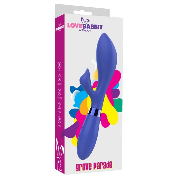 TOYJOY Grove Parade Rabbit Vibrator Blau 22 cm ⌀ 4 cm