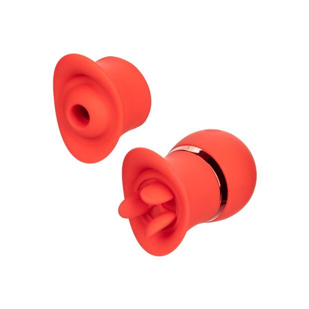 CalExotics French Kiss Suck & Play Set Druckwellen Vibrator Rot 2 Teilig