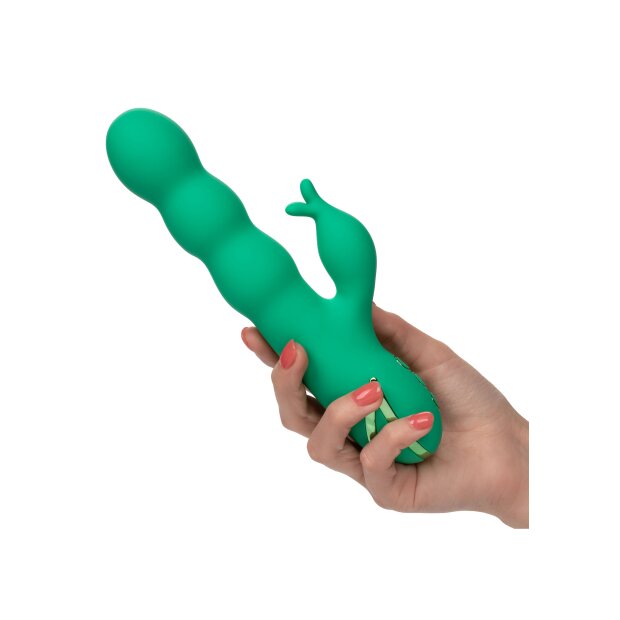 CalExotics Sonoma Satisfier Rabbit Vibrator Grün 12,75 cm ⌀ 3,25 cm