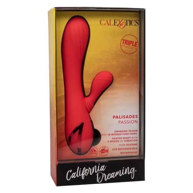CalExotics Palisades Passion Rabbit Vibrator Rot 11,5 cm ⌀ 3,75 cm