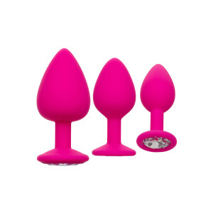 CalExotics Cheeky Gems Analplugs Pink 3 Teilig