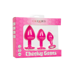 CalExotics Cheeky Gems Analplugs Pink 3 Teilig